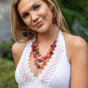 Omala Rosy Cheeks Collection Necklace - Circular Rows