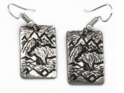 pewter-earrings-bear-with-mountains product photo