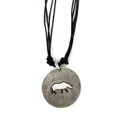pewter-necklace-rhinoceros product photo