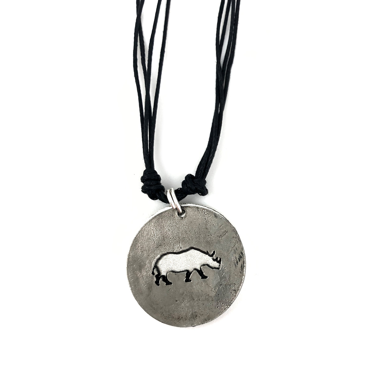 pewter-necklace-rhinoceros product photo
