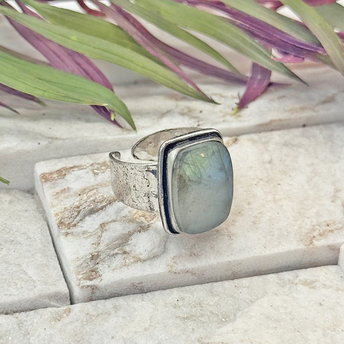 Kashi Semiprecious Stone Ring - Labradorite