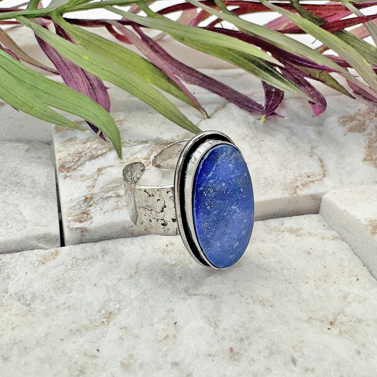 Kashi Semiprecious Stone Ring - Lapis