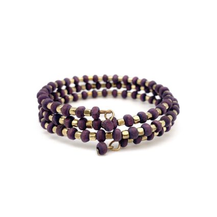 Sachi Mulberry Mix Bracelet - Small Coil Purple