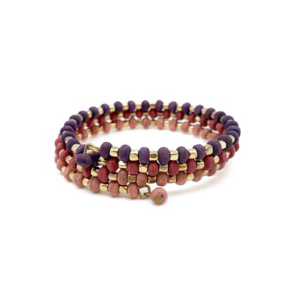 Sachi Mulberry Mix Bracelet - Small Coil Mixed