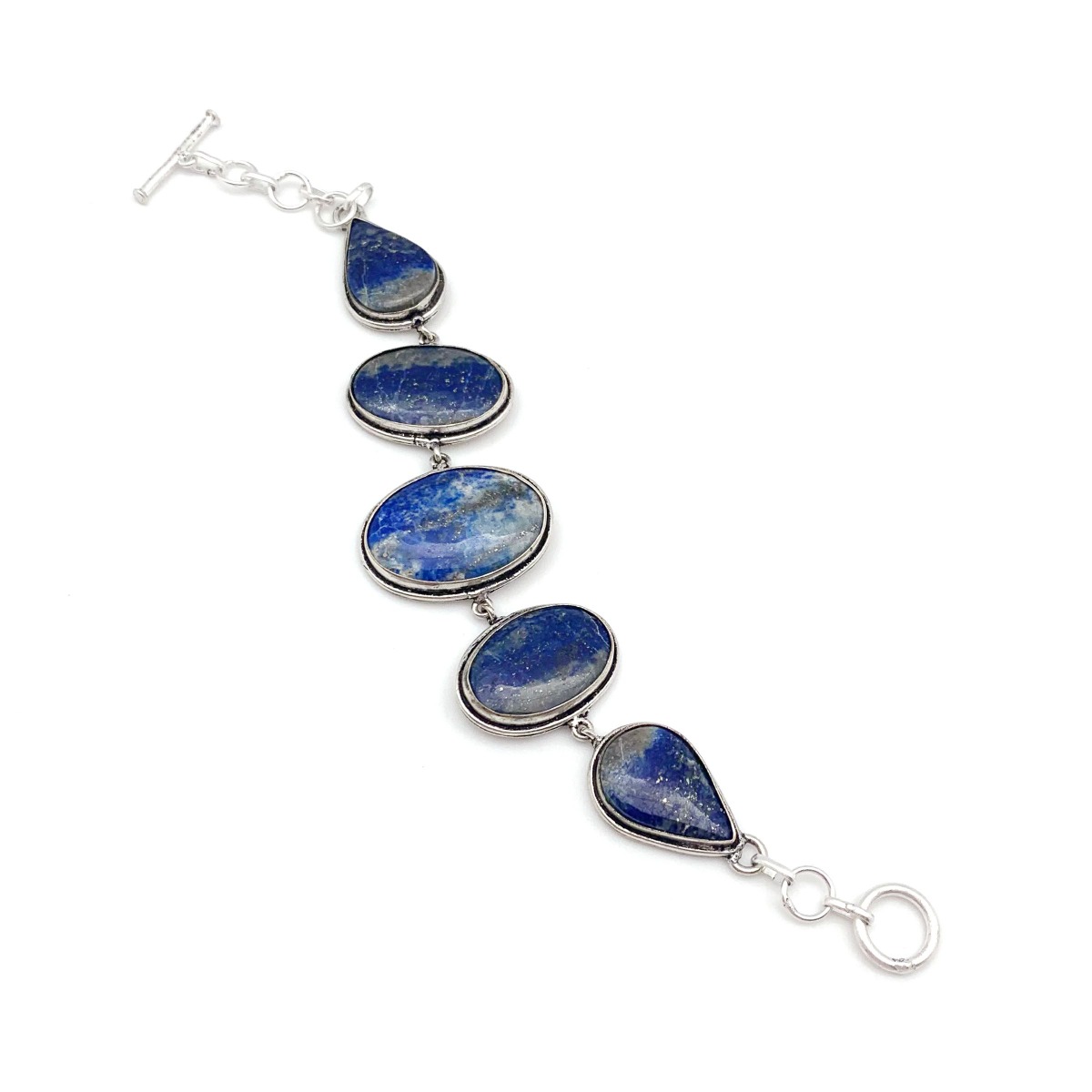 Kashi Semiprecious Stone Link Bracelet - Lapis