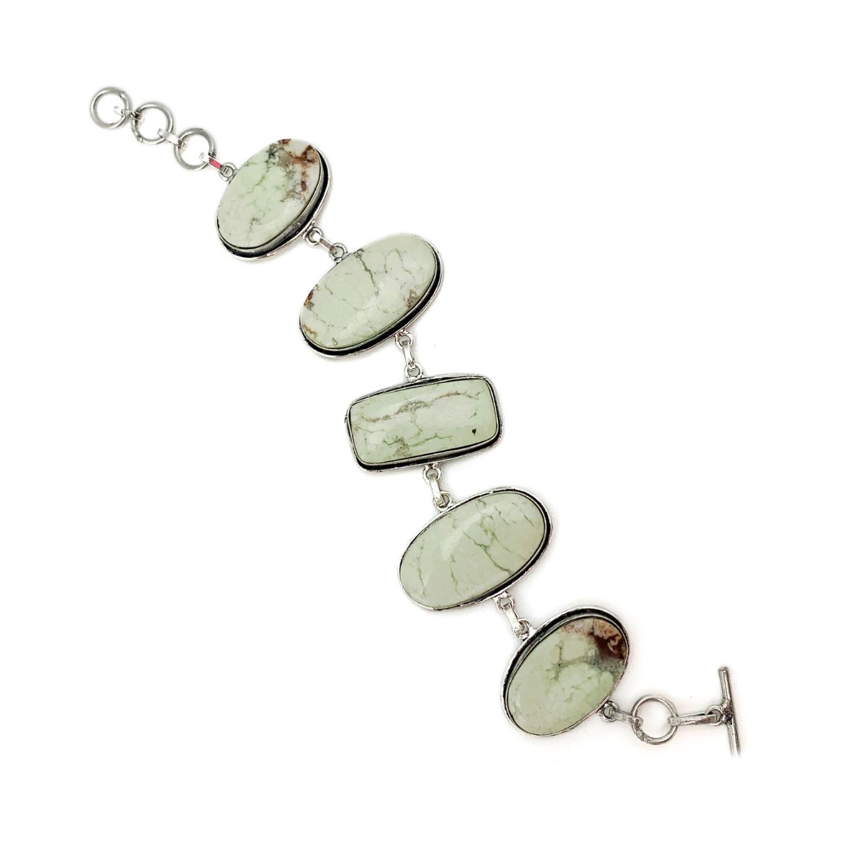 Kashi Semiprecious Stone Link Bracelet - Lemon Chrysoprase