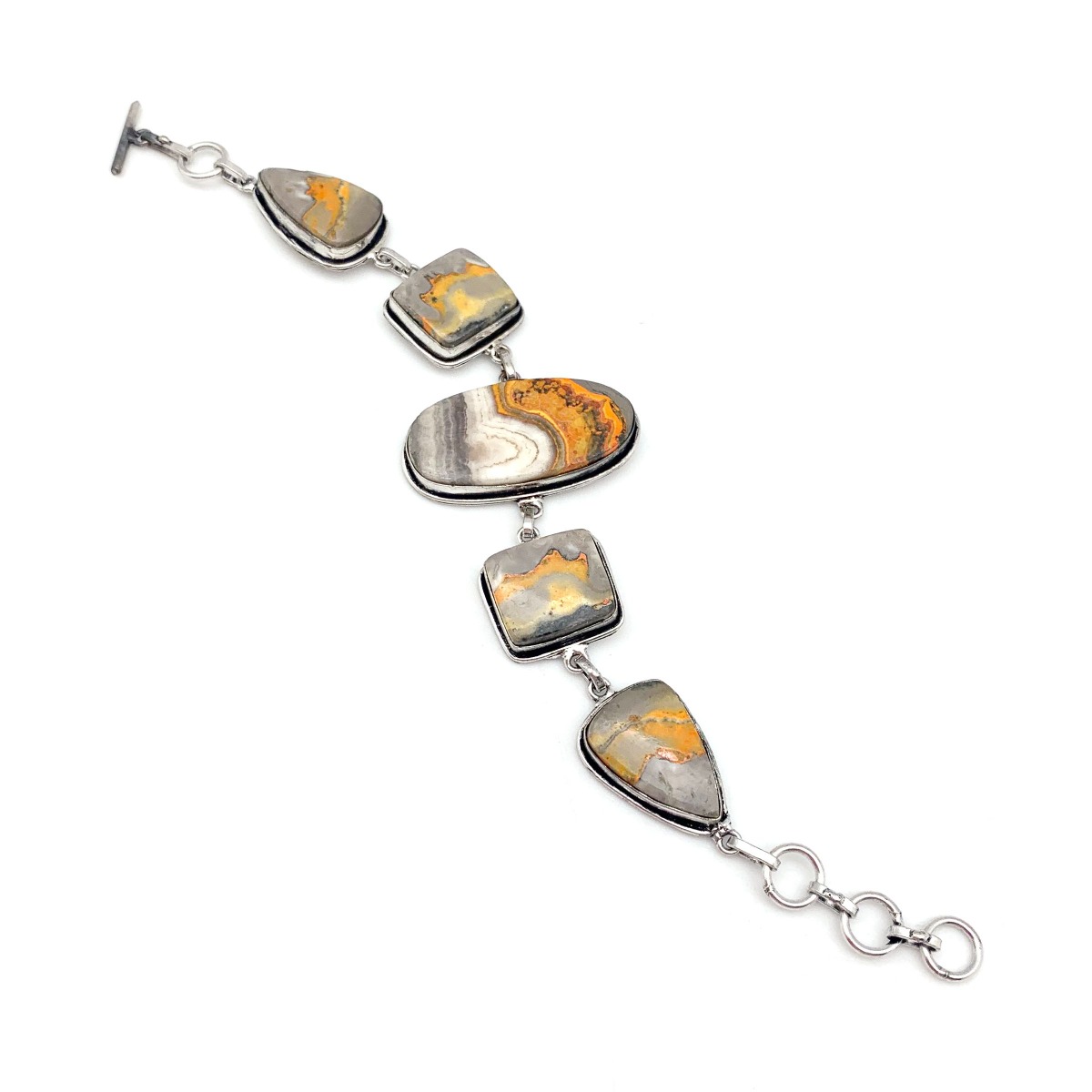 Kashi Semiprecious Stone Link Bracelet - Lemon Chrysoprase