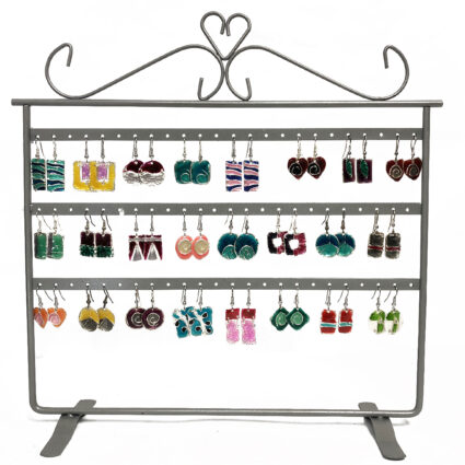 24 Pewter color earrings -no display