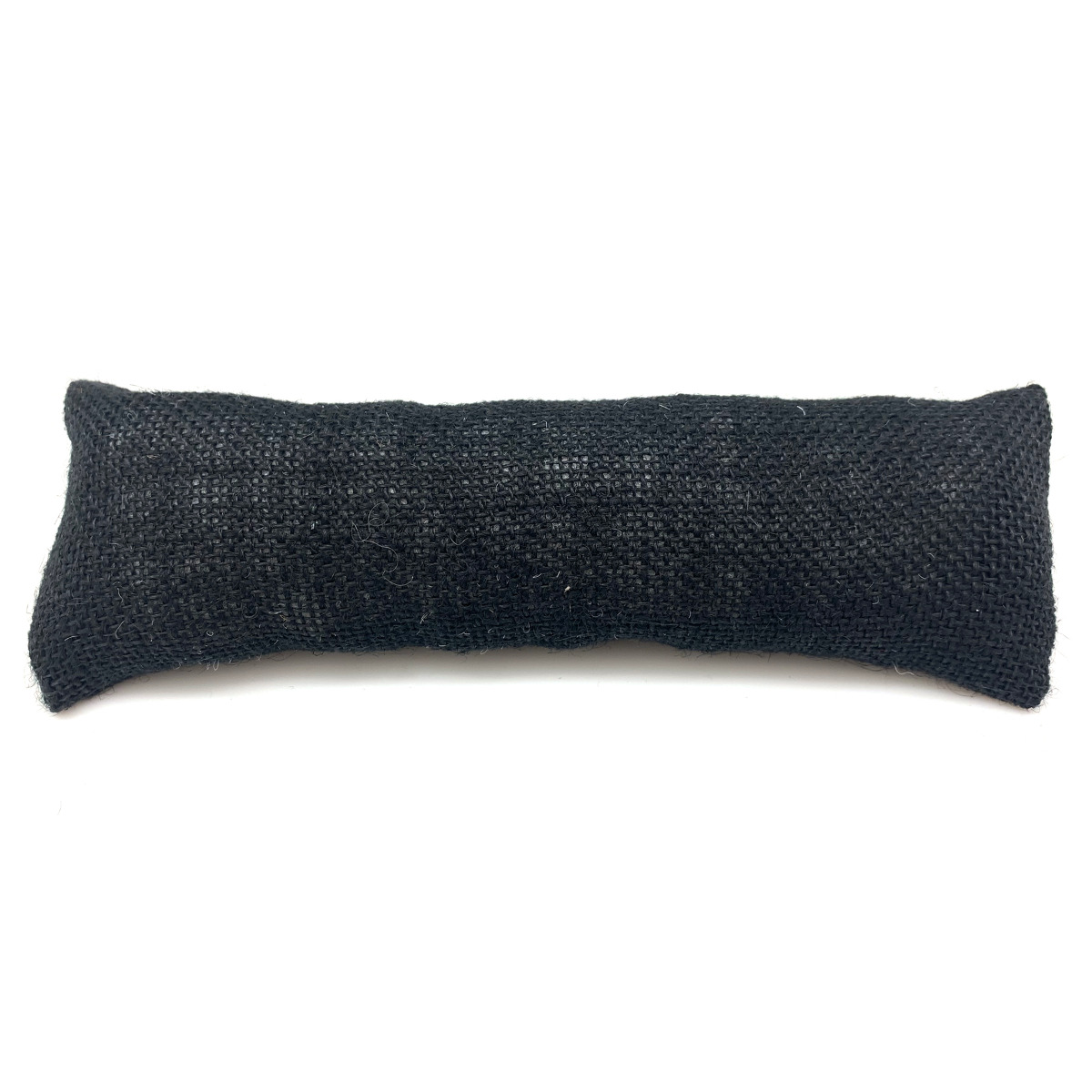 Long Pillow- Black Burlap