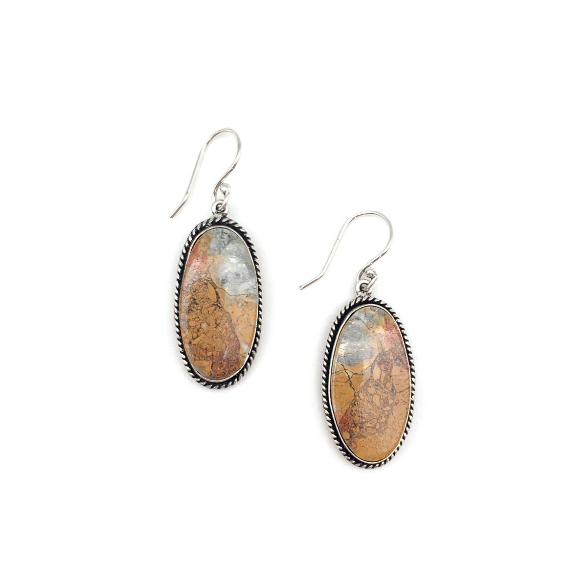 Kashi Semiprecious Stone Earrings - Maligano Jasper