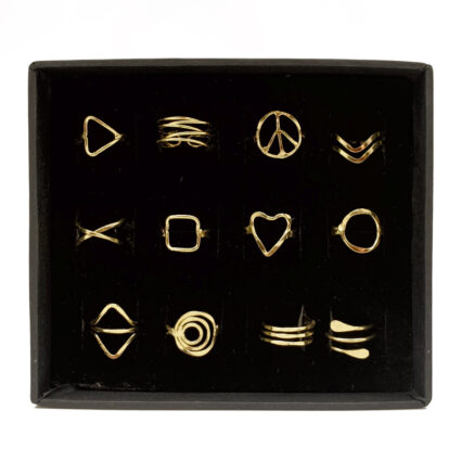 Gold-plated rings box