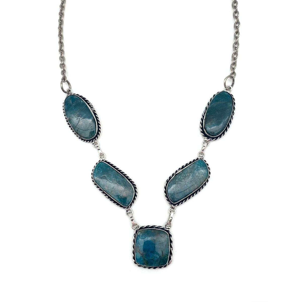 Kashi Semiprecious Stone Bib Necklace - Apatite