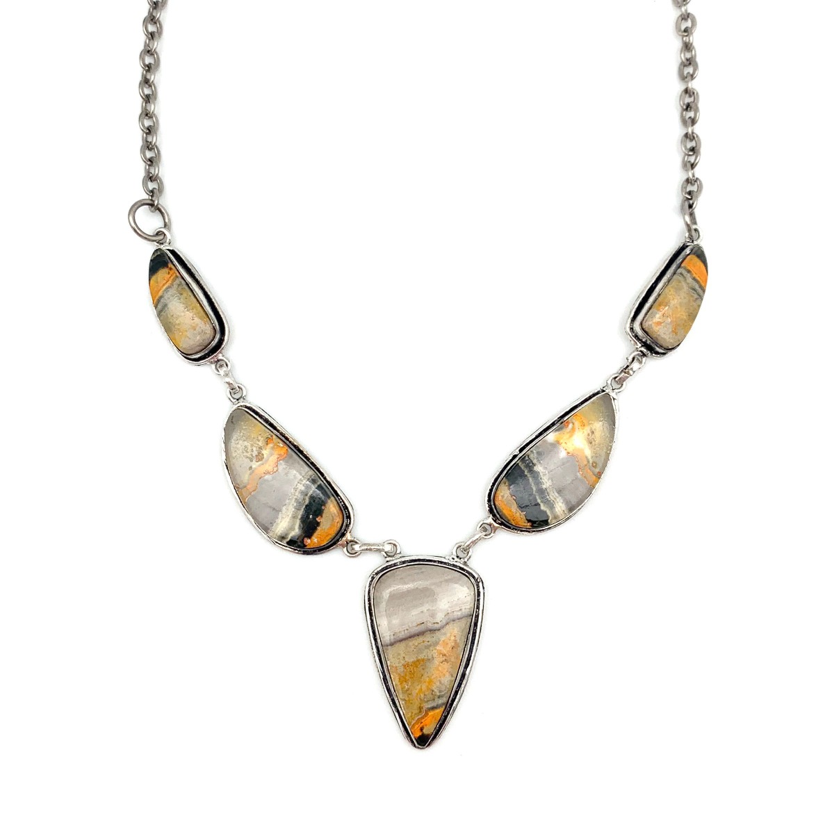 Kashi Semiprecious Stone Bib Necklace - Bumblebee Jasper