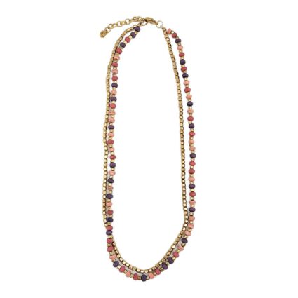 Sachi Mulberry Mix Necklace - Two Short Strands Mixed