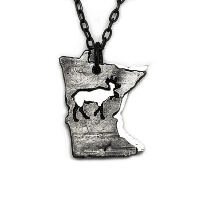 Minnesota and moose Necklace