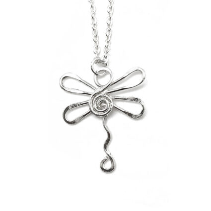 Silver Plated Necklace - Smaller Size Dragonfly