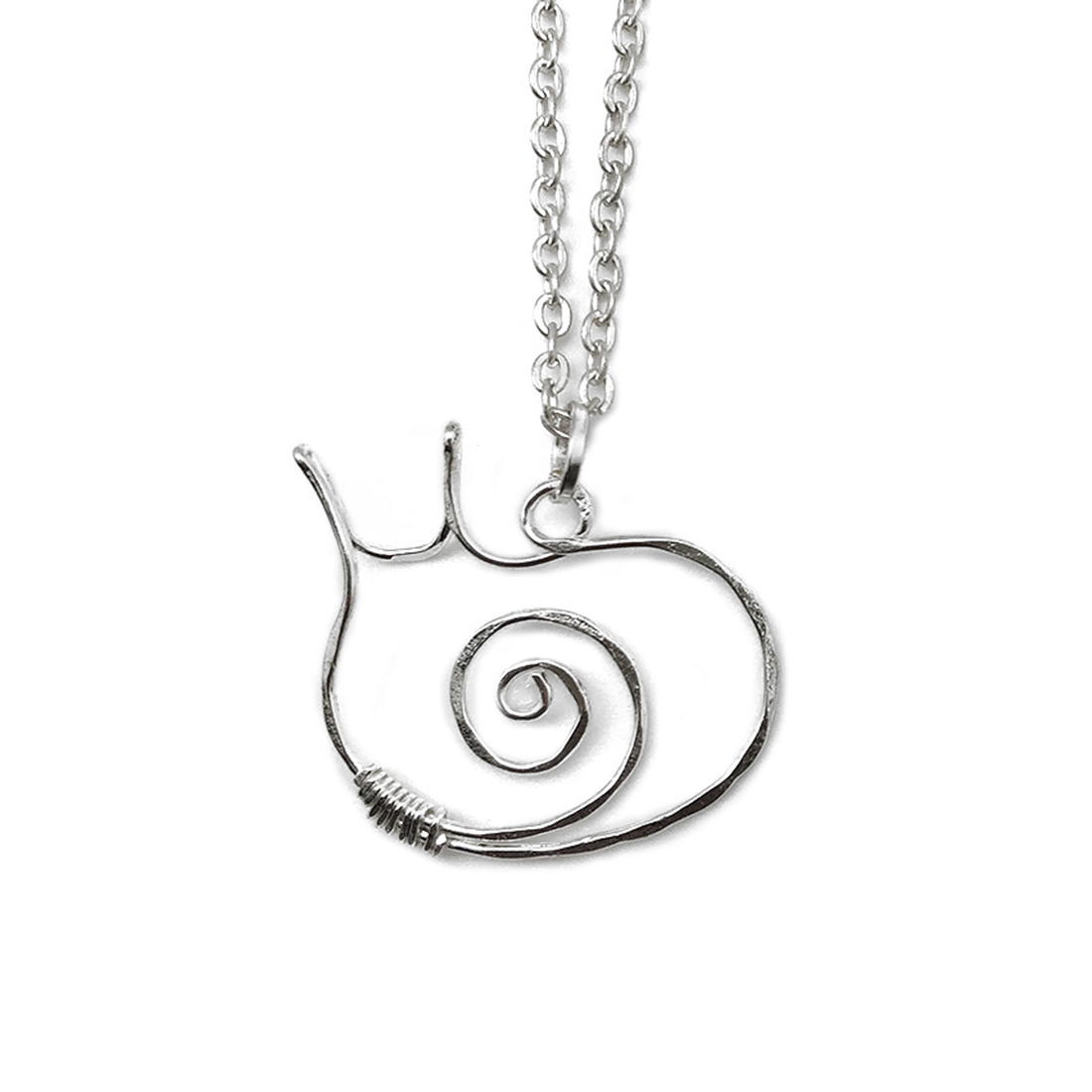 Silver Plated Necklace - Smaller Size Snail