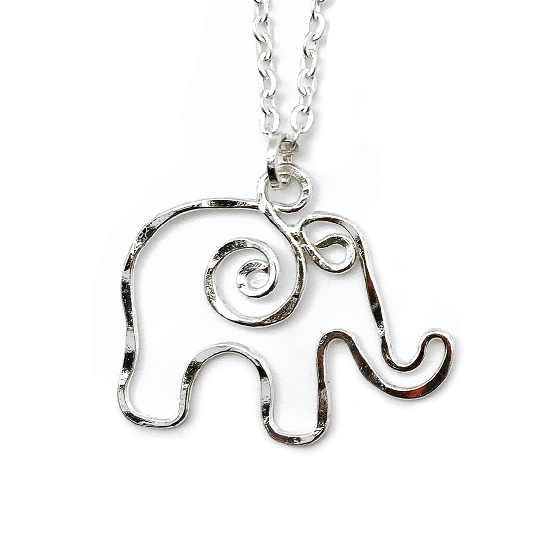 Silver Plated Necklace - Smaller Size Elephant