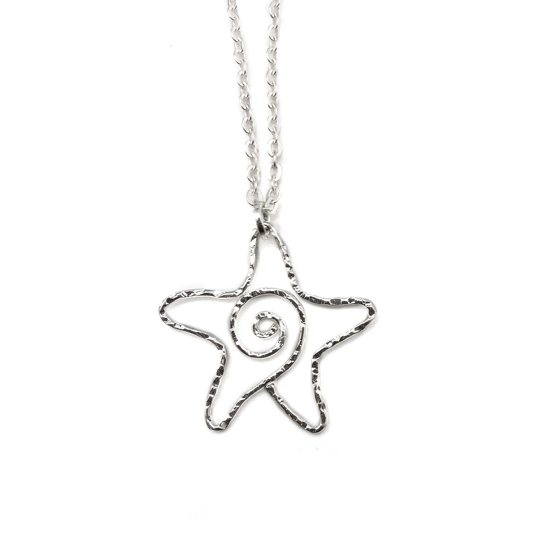 Silver Plated Necklace - Smaller Size Starfish