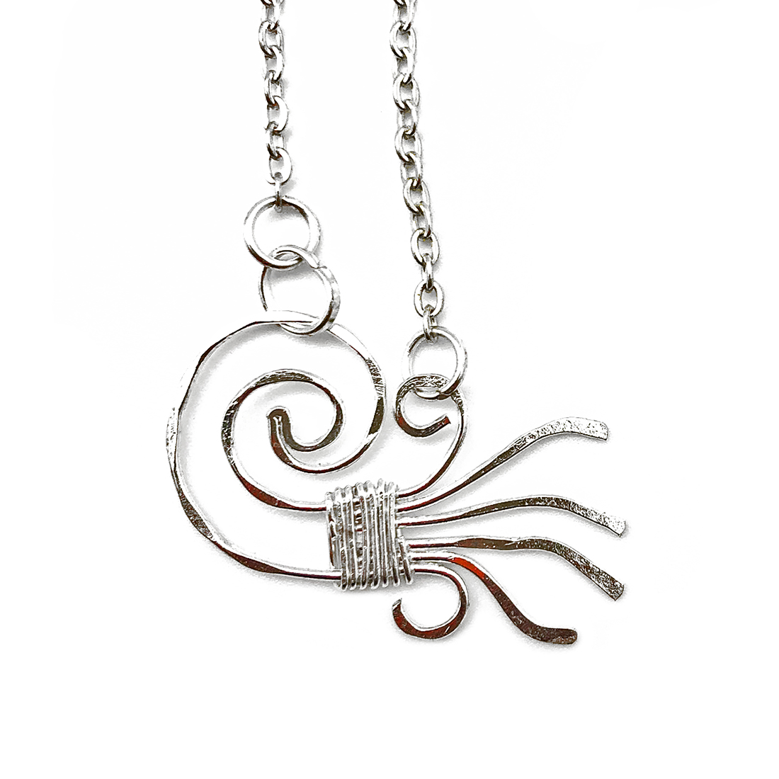 Silver Plated Necklace - Smaller Size Nautilus