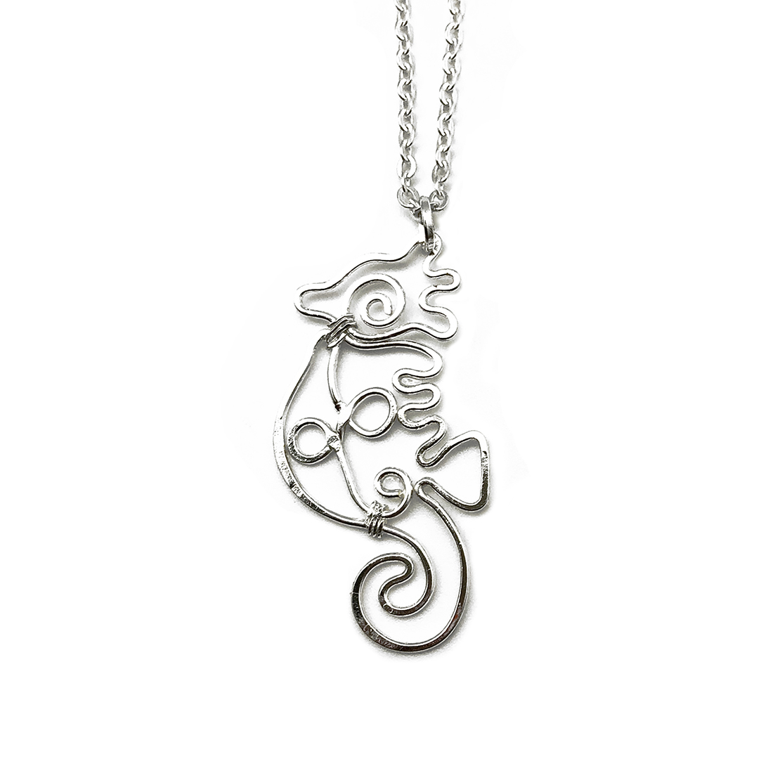 Silver Plated Necklace - Smaller Size Seahorse