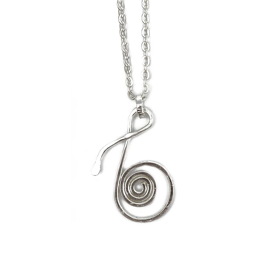 Silver Plated Necklace - Smaller Size Music Note