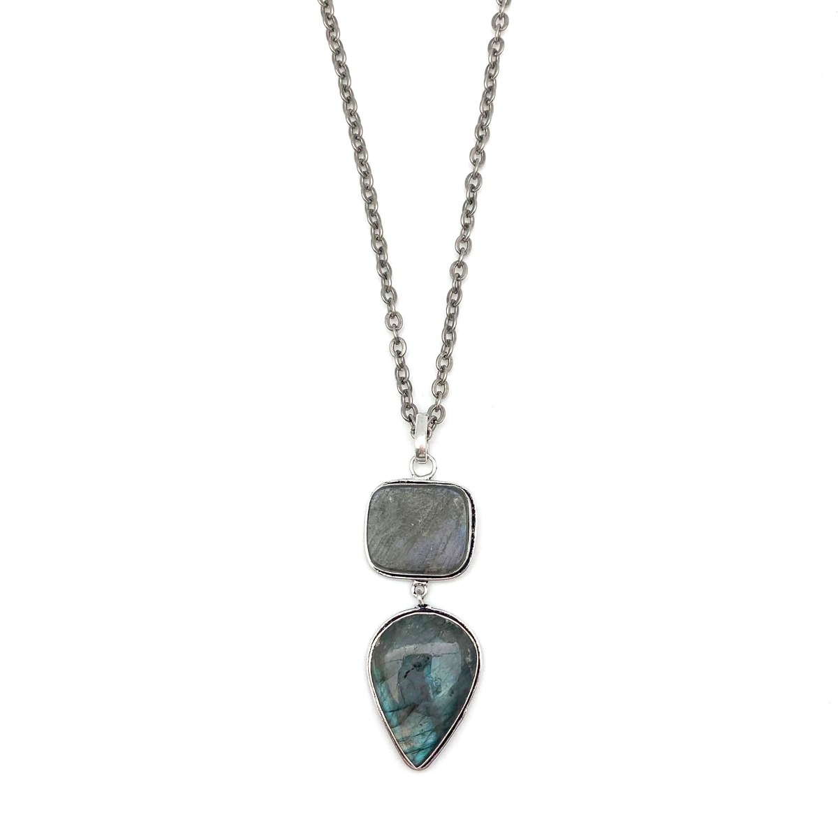 Kashi Semiprecious Stone Pendant Necklace - Labradorite