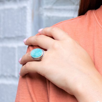 Kashi Semiprecious Stone Ring - Amazonite