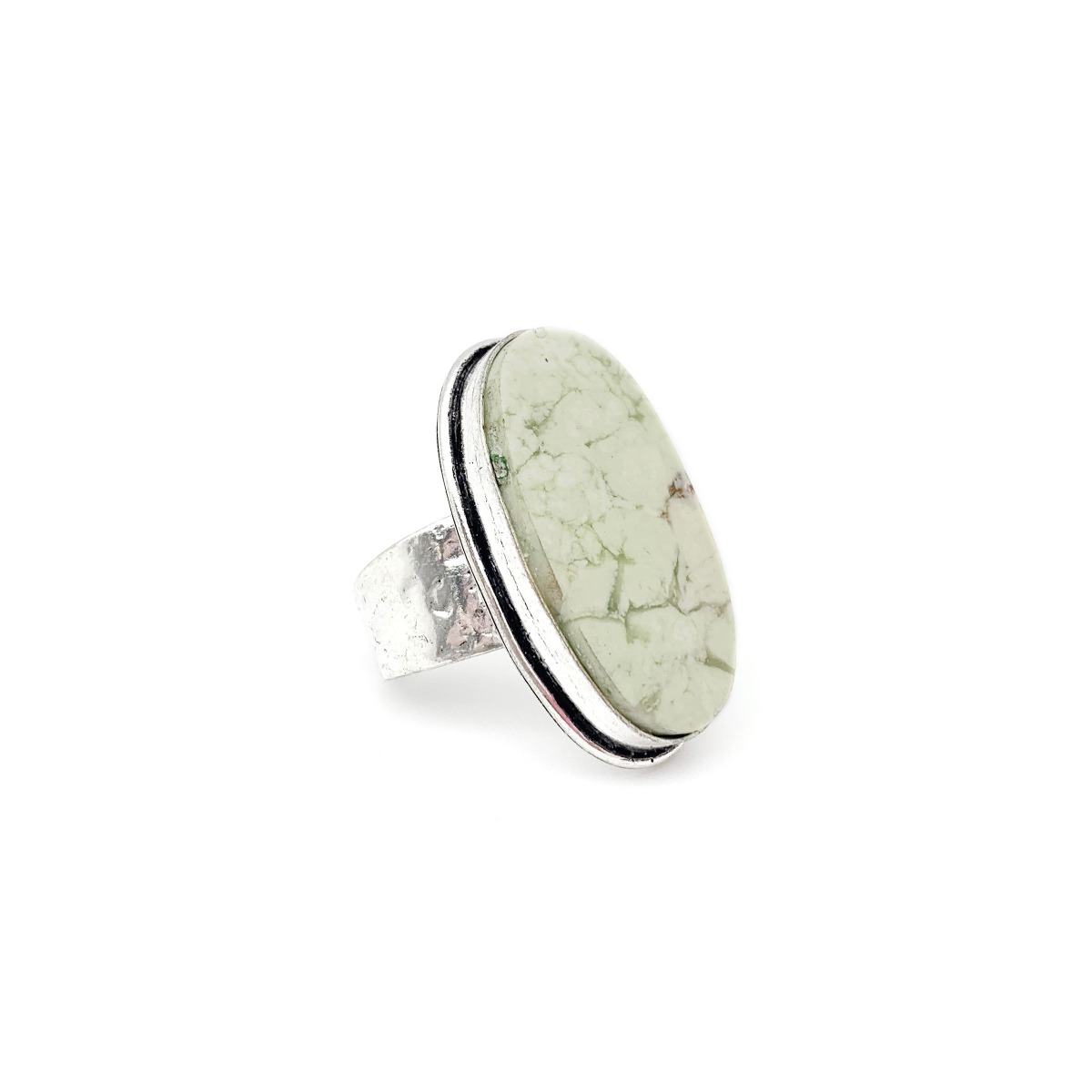 Kashi Semiprecious Stone Ring - Lemon Chrysoprase