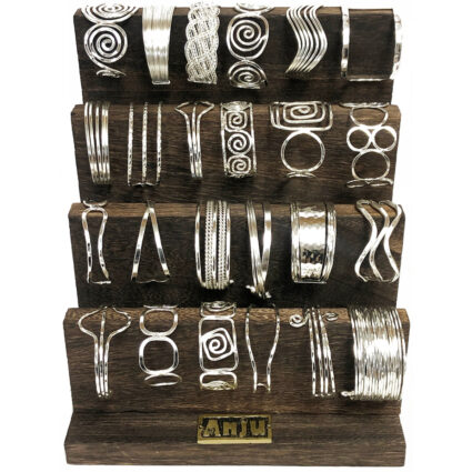 24 Silver Bracelets (With Display)