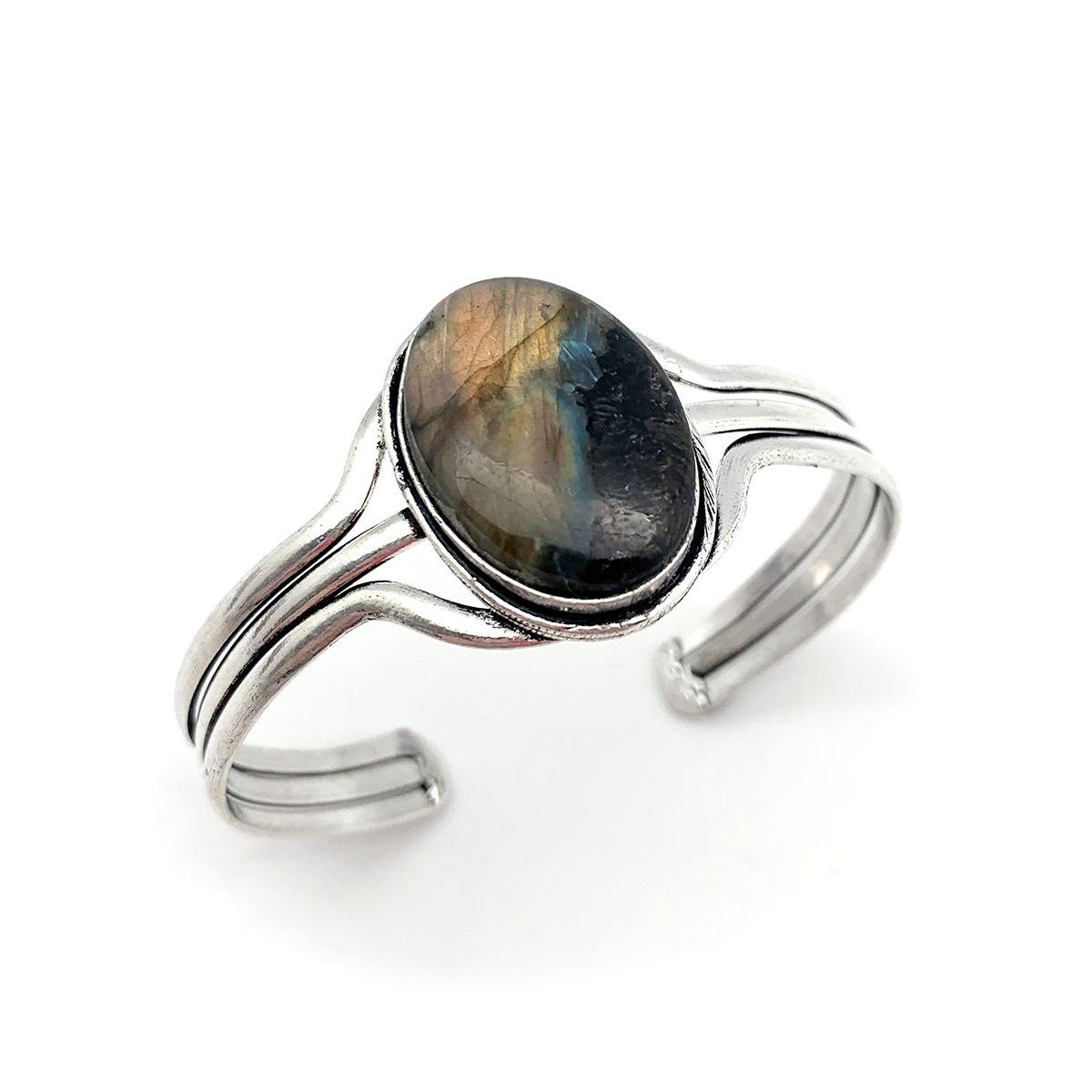 Kashi Semiprecious Stone Cuff - Labradorite