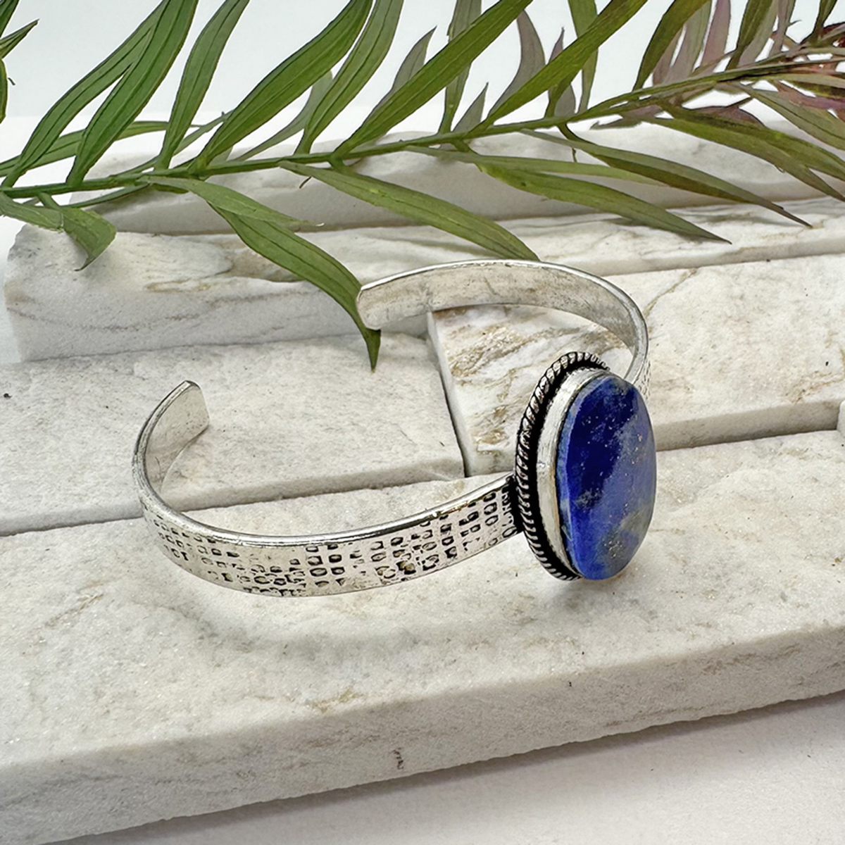 Kashi Semiprecious Stone Cuff - Lapis