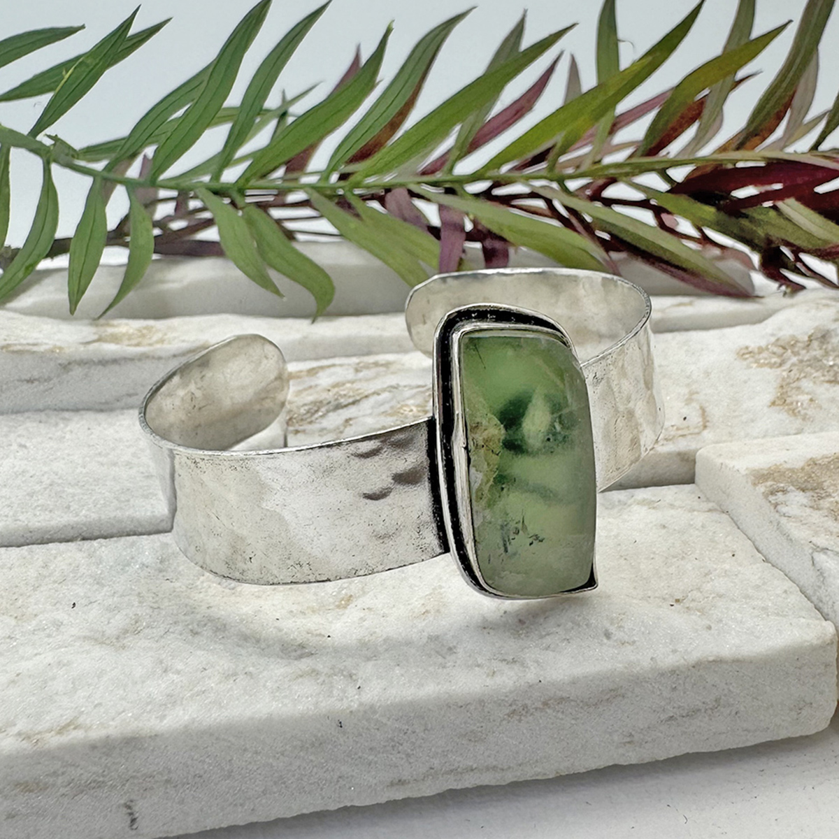 Kashi Semiprecious Stone Cuff - Prenite
