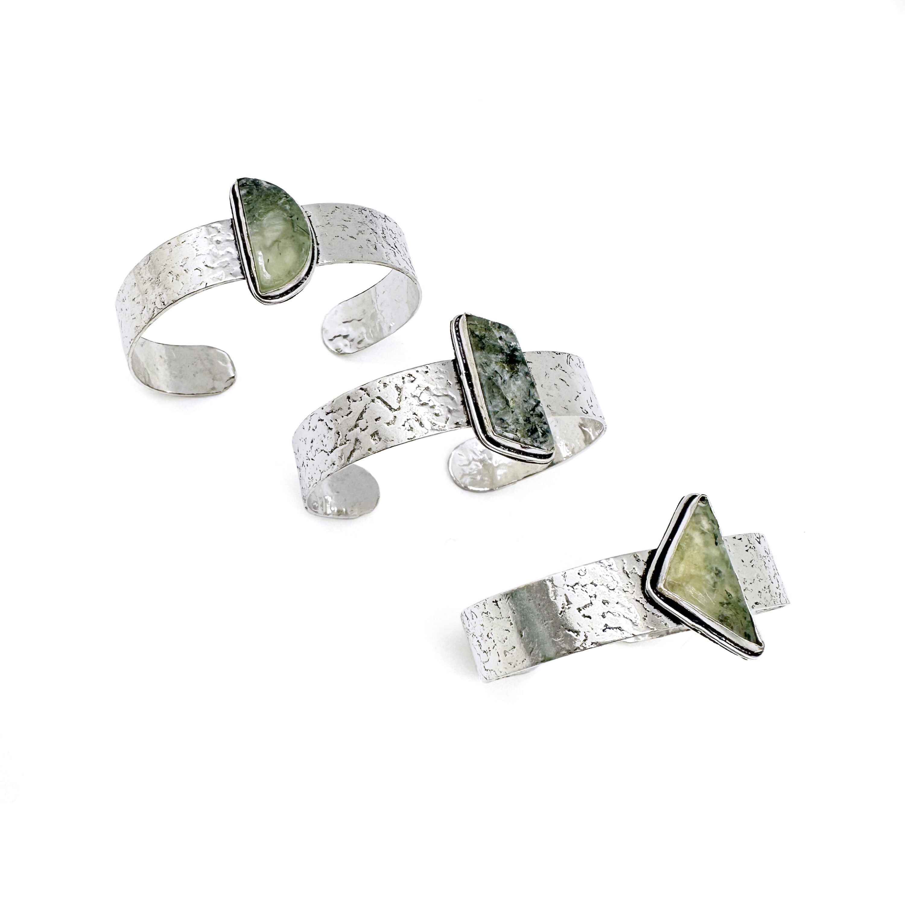 Kashi Semiprecious Stone Cuff - Prenite - Image 4