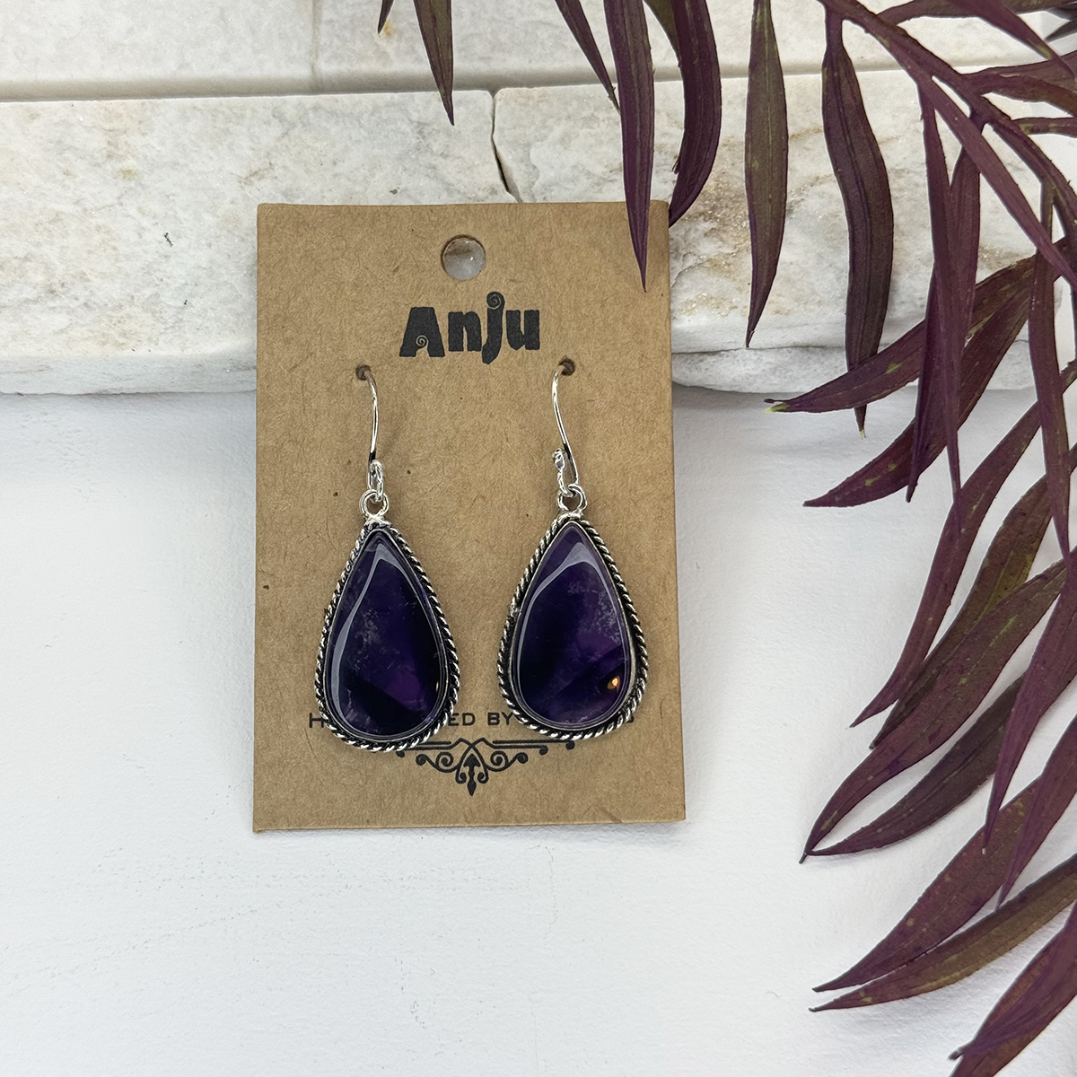 Kashi Semiprecious Stone Earrings - Amethyst