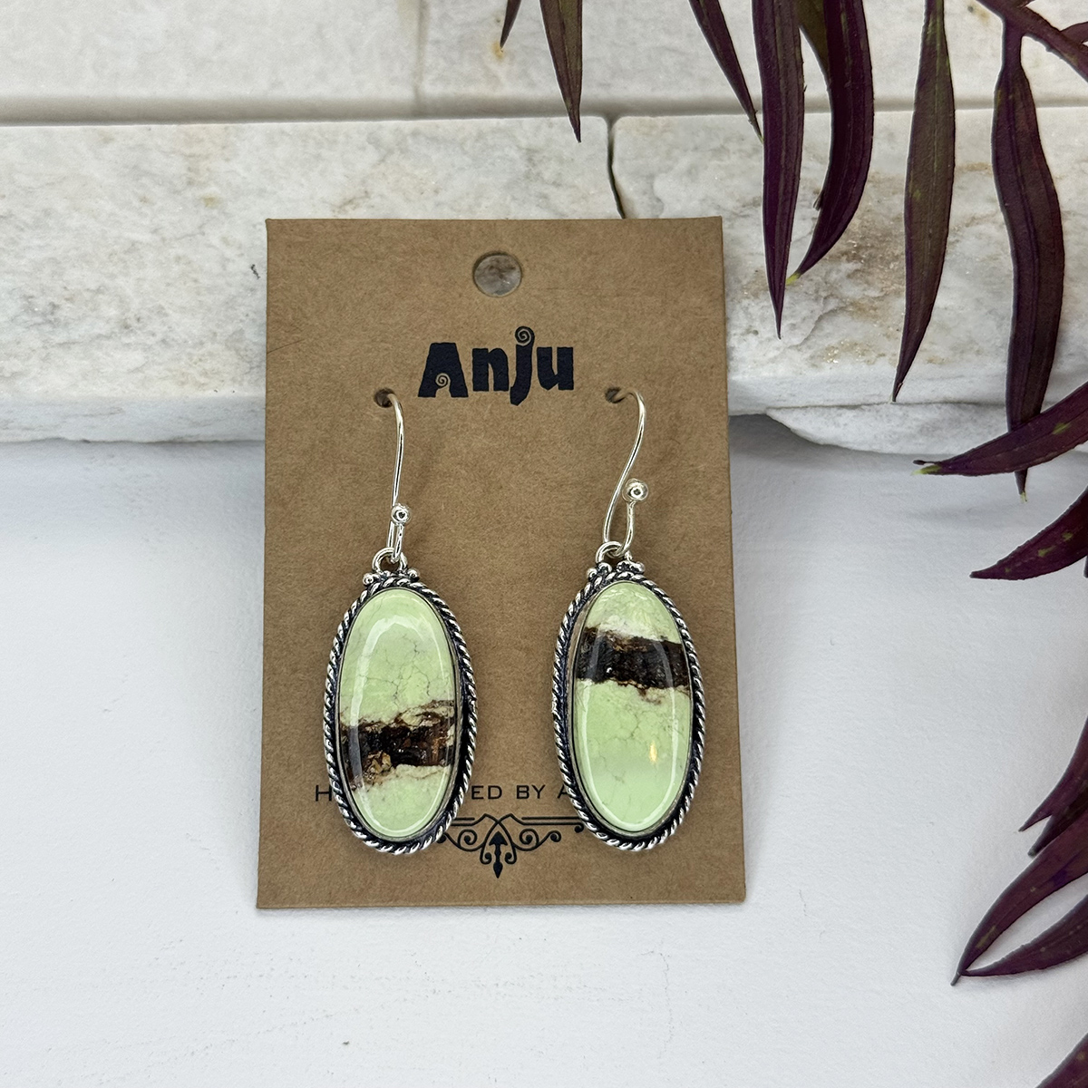 Kashi Semiprecious Stone Earrings - Lemon Chrysoprase