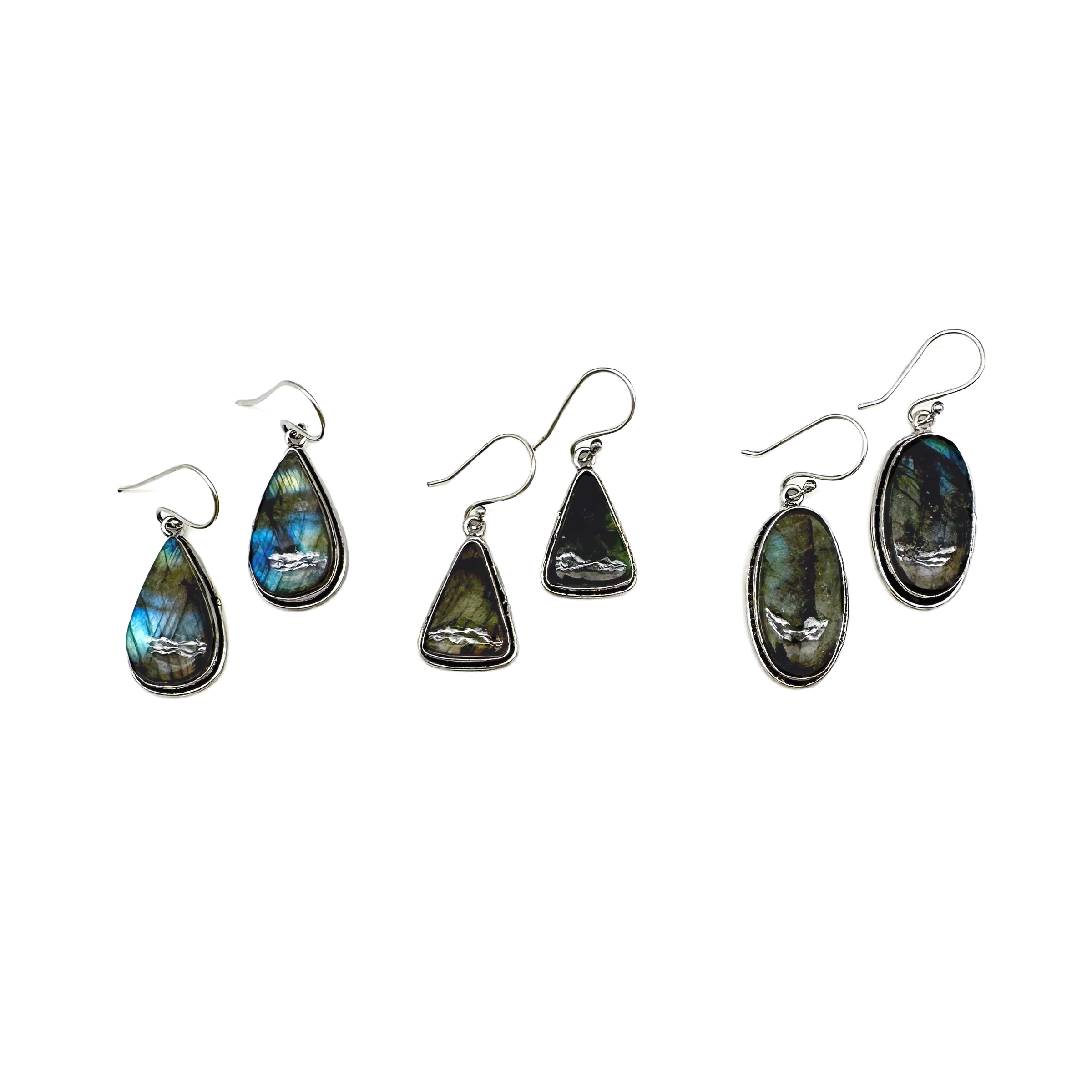 Kashi Semiprecious Stone Earrings - Labradorite