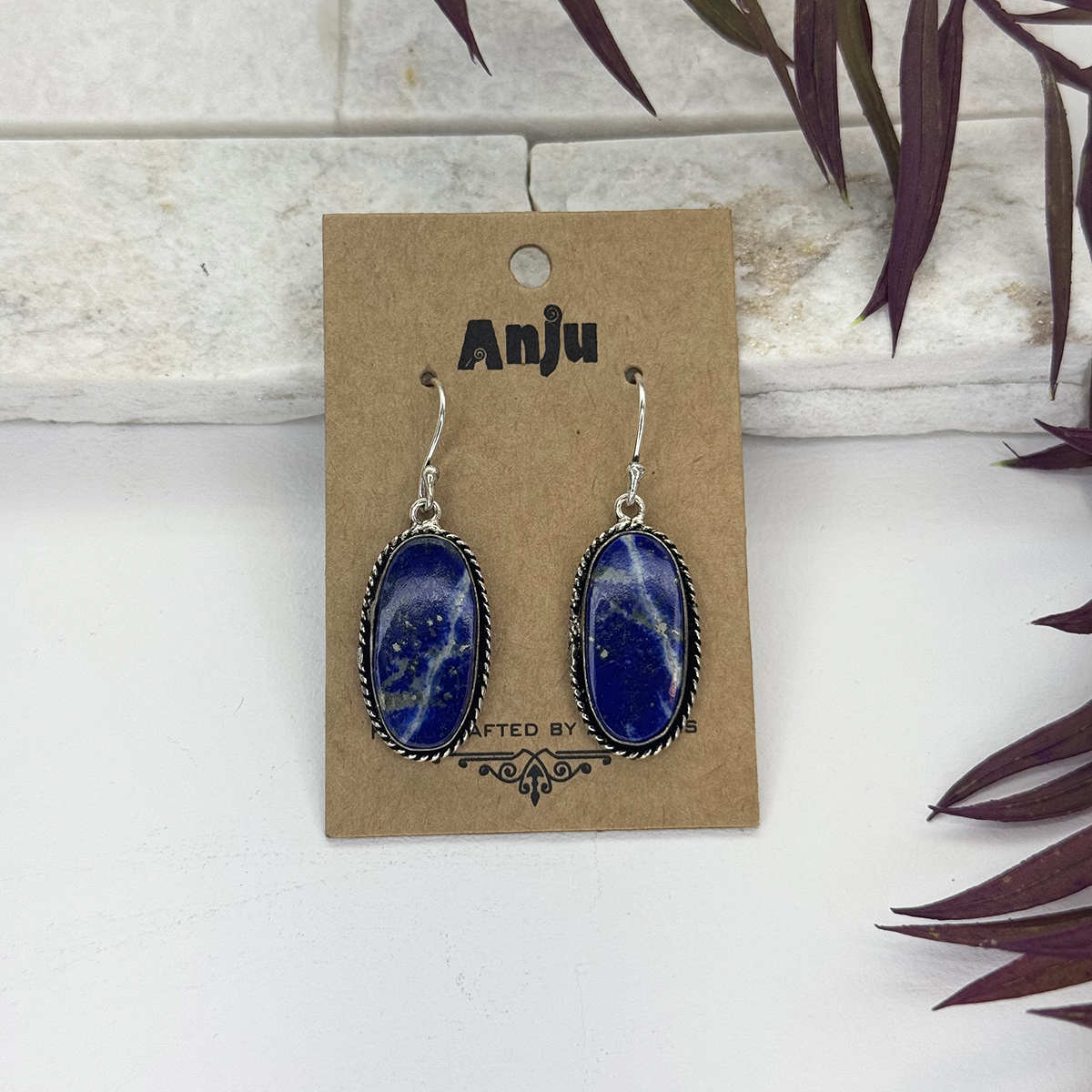 Kashi Semiprecious Stone Earrings - Lapis