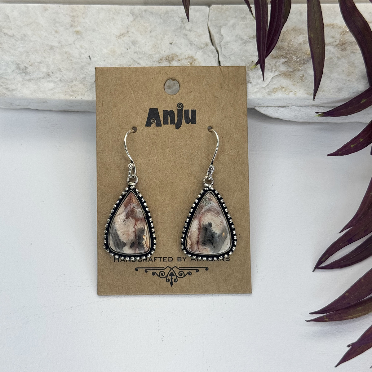 Kashi Semiprecious Stone Earrings - Maligano Jasper