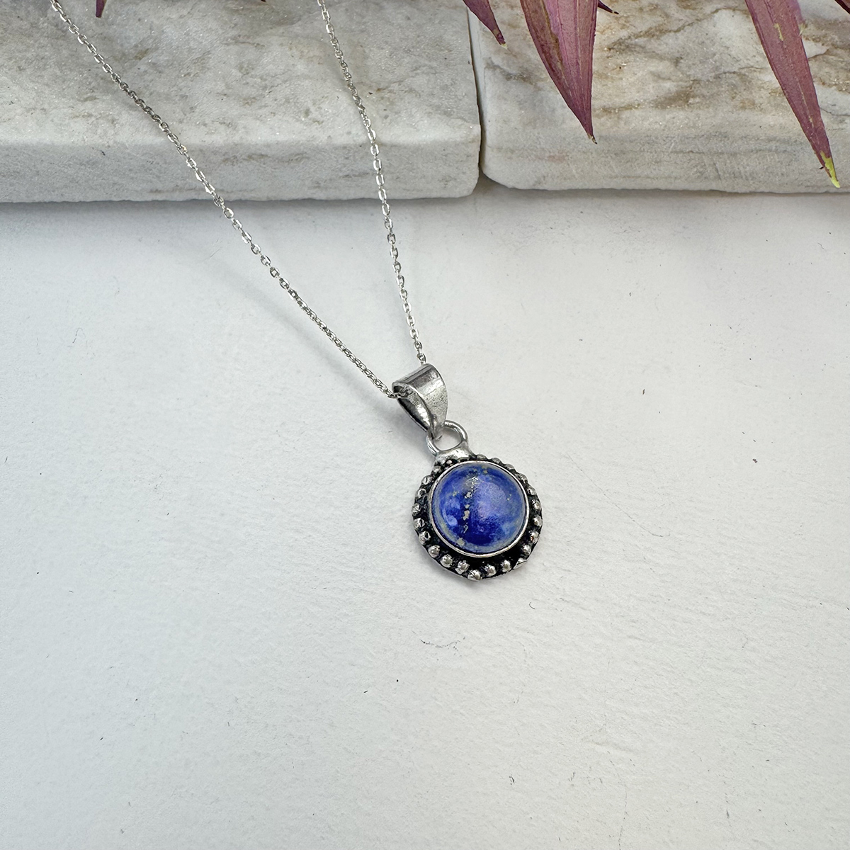 Kashi Semiprecious Small Stone Necklace - Lapis