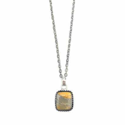 Kashi Semiprecious Large Stone Necklace - Bumblebee Jasper