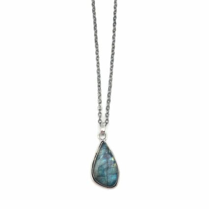 Kashi Semiprecious Large Stone Necklace - Labradorite