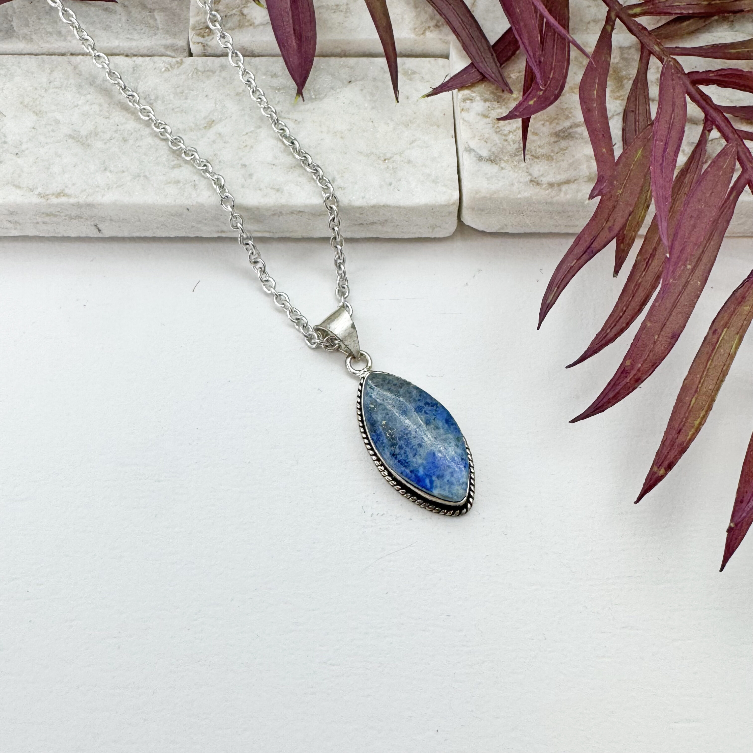 Kashi Semiprecious Large Stone Necklace - Lapis
