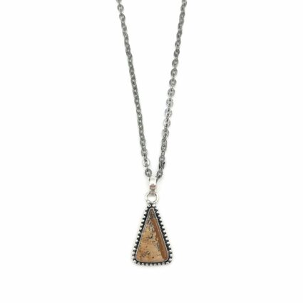 Kashi Semiprecious Large Stone Necklace - Picture Jasper