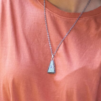 Kashi Semiprecious Large Stone Necklace - Ruby Fuschsite