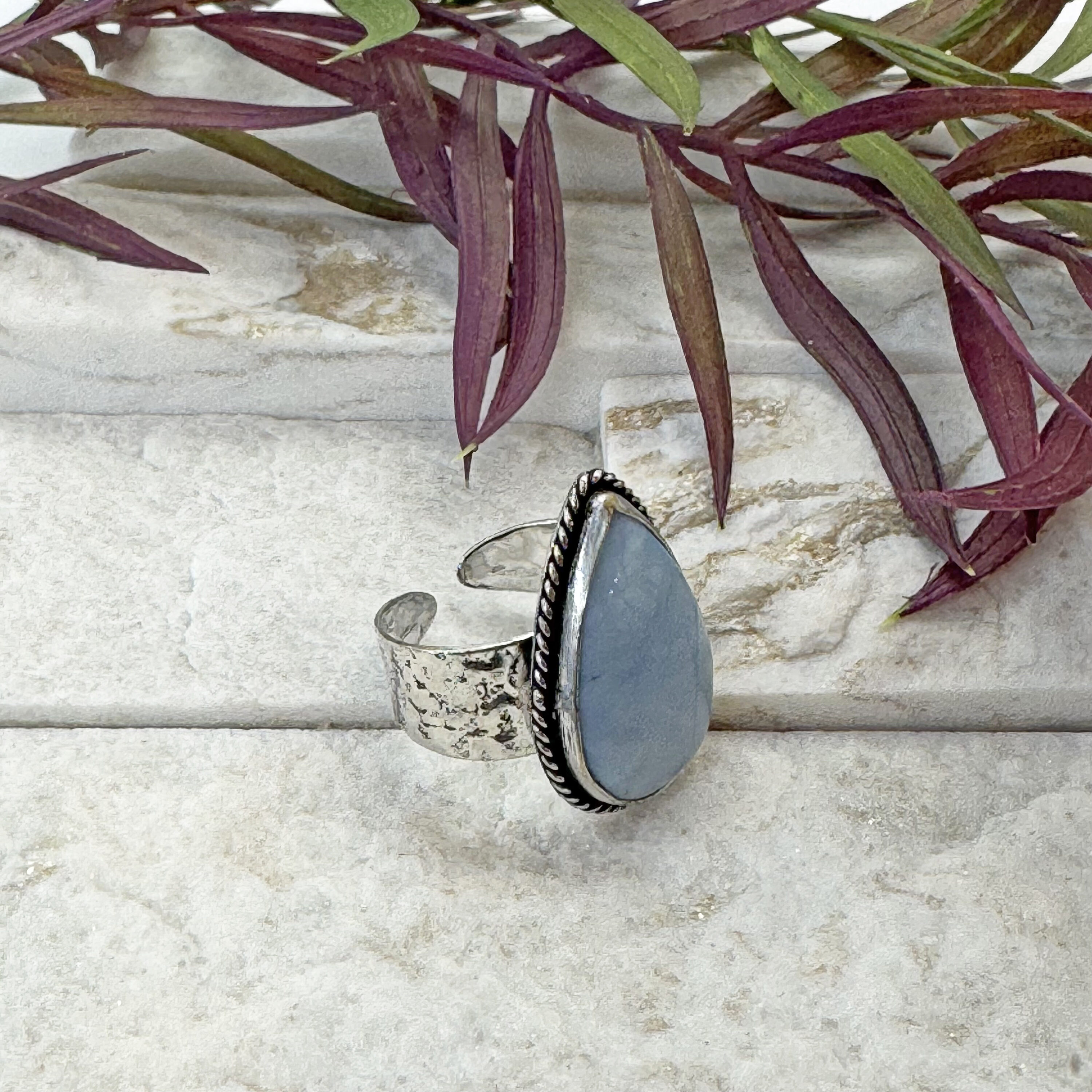 Kashi Semiprecious Stone Ring - Blue Opal