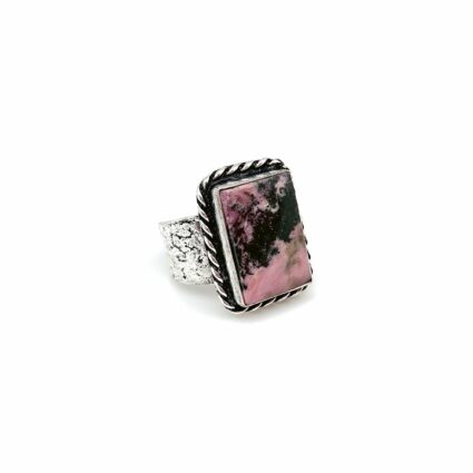 Kashi Semiprecious Large Stone Ring - Rhodonite