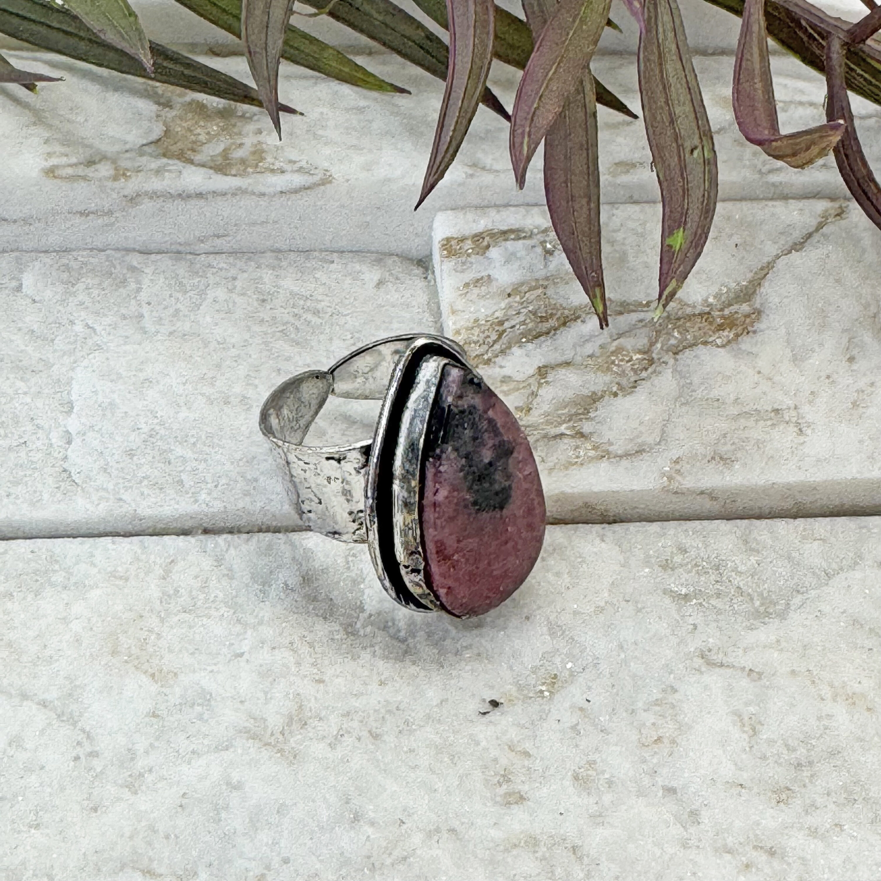 Kashi Semiprecious Stone Ring - Rhodonite - Image 3