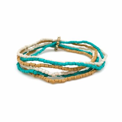 Sachi Island Waterfalls Bracelet - Multicolor Solid Stretch