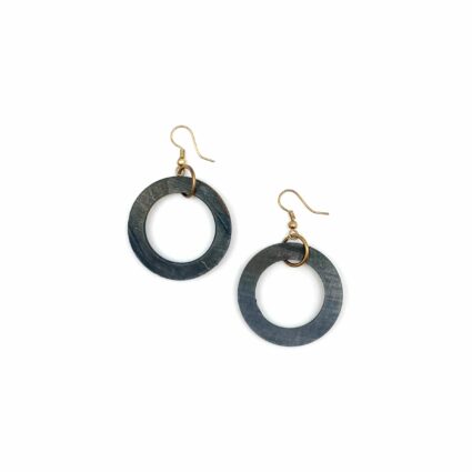 Omala Misty Greens Collection Earrings - Open Hoops